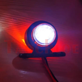 10vnt 12V 24V Raudona Balta Pozicija, LED Žibintai Šoniniai Gabaritiniai Signalizacijos Lemputė Sunkvežimių Priekabos Sunkvežimio, Traktoriaus Patvirtinimo Žibintai, Stovėjimo Šviesos