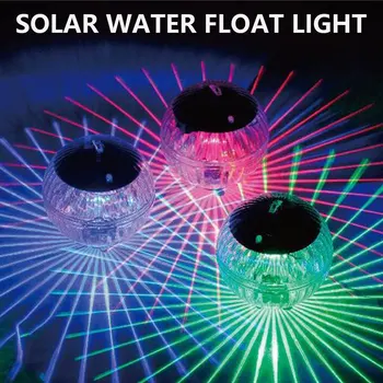 Saulės vandens plūduriuoti šviesos RGB Spalvingą Povandeninį Saulės dekoratyvinės šviesos Mechaninė spalva keičiasi šviesos tvenkinys šviesos vejos šviesos