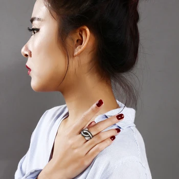 Moterų Žiedas rodis padengtą Kubinis cirkonis juoda ir balta CZ Žiedai naujausias dizaino ir mados juvelyrikos Nemokamas pristatymas