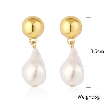 Europos ir Amerikos populiarus juvelyrikos su lydinys bohemijos paprasta perlų karoliai, auskarai nustatyti, mada moterims, dovanos