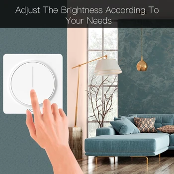 ES Tuya/Smart Gyvenimo Smart Wifi Dimeris jungikliai Touch Tamsos Skydas Sienos Jungiklis, Smart Home Dirba Su Alexa 