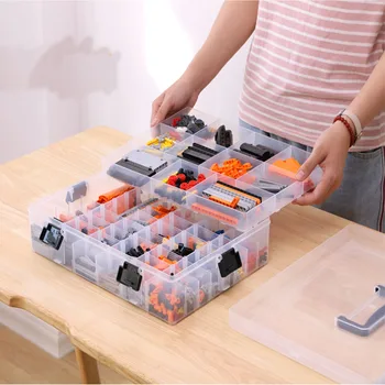 Daugiasluoksnių Statybinių Blokų Lego Žaislai Didelės Talpos Vaikai Saugojimo Bylos Skaidraus Plastiko Organizatorius Lauke Balionėlis Vietos Išsaugojimas Lange