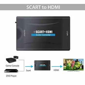 HDMI Į HDMI Konverteris ES/JAV/jungtinė karalystė, 1080P Vaizdo Garso Upscale Signalo Adapteris Keitikliai Su Įkrovimo Adapterio Kabelis
