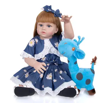 KEIUMI 57CM Atgimsta Kūdikių Lėlės Visą Silikono Realista Gražus Princesė Bamblys Bebe Lėlės Reborn Žaislas Vaikams, Gimtadienio Dovana