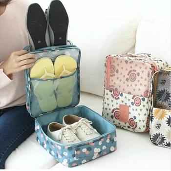 Gėlių Modelio Batų Saugojimo Krepšys Kelionės atostogų šlepetės tinkliniai maišai Organizatorius Vandeniui Akių Batų Krepšys Kelionės Reikmenys