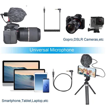 3,5 mm Kištuką, Kamera, Mikrofonas, Šaldytuvas Įrašymo Microfone Ultra-wide Audio Studio Mini Mic 