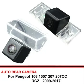 Už Peugeot 106 1007 207 207CC RCZ HD CCD Transporto priemonės vaizdo Kamera Naktinio Matymo Galinio vaizdo Kamera, Atbulinės eigos vaizdo Kamera Automobilio atsarginę Kamerą