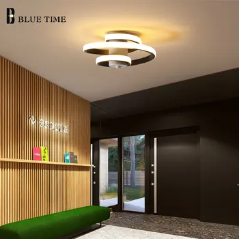 Moderni Praėjimo Apšvietimą LED Šviestuvais, Gyvenimo Kambario, Miegamasis Lubų Šviestuvai, Patalpų Apšvietimas Šviestuvai AC 110V, 220V, Juoda Lempa