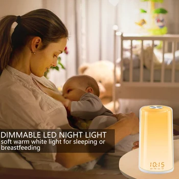Naktinės Šviesos Įkrovimo Smart LED Jutiklinis Kontrolės Naktį Šviesos Indukcijos Dimeris Protingas Nešiojamų Lempos RGB 7 Spalvų Keitimas