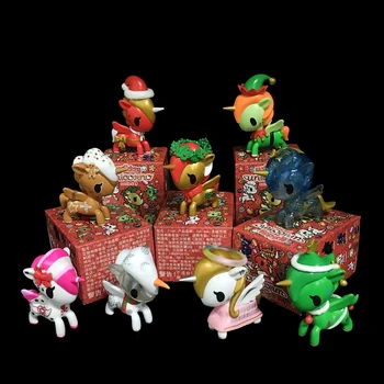 Originalus tokidoki Unicorno Kalėdų Serija Kalėdų Senelio Elnias Aklas Lauke Kolekcijos Modelis Žaislą Dovanų