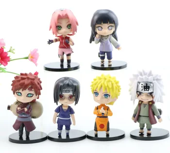 Naruto Anime 6 Modeliai su Pagrindo Uzumaki Naruto Uchiha Sasuke Diagrama Veiklos Diagrama iš Spausdinimo Retas Vietoje Vaikai Surinkti Žaislą Dovanų