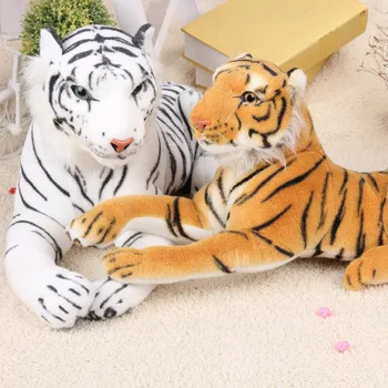 35-45cm Modeliavimas Balta ir Geltona Anime Pagalvėlės, Pagalvės, Gimtadienis Vaikams, Tigras, Liūtas, Leopardas Minkštas Pliušinis Lėlės Įdaryti Žaislas