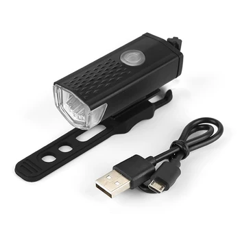 1Pc Dviračių Žibintai USB Įkrovimo 300 LM 3 Rūšių Dviračių Lempos Šviesa Priekinių Žibintų Dviratį Dviračiu LED Žibintuvėlis Su USB Laidu