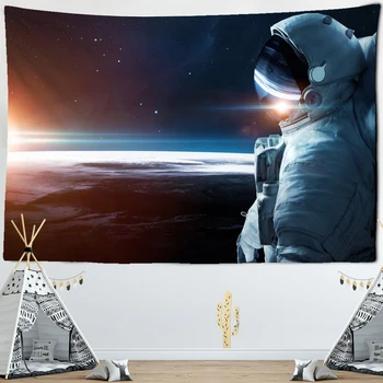 Astronautas Astronautas Sienos Kabo Gobelenas Psichodelinio Polyestry Spausdinti Gobelenai Vaikų Miegamasis Fone Dekoro Sienos, Kiliminė Danga