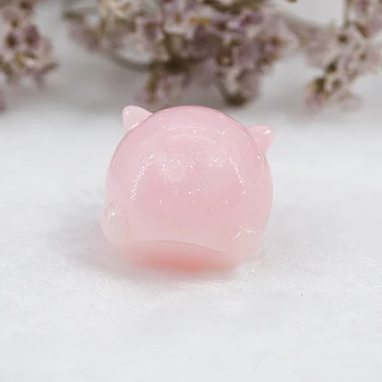8pcs Dervos 3D Kiaulių galvas Saldus Saldainiai Dervos pakabukai 