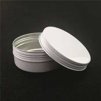 150g baltos spalvos aliuminio jar/alavo/su aliuminio dangteliu.Aromaterapija alavo,150ml kosmetikos indelį ledų/žvakės/maisto produktų laikymas