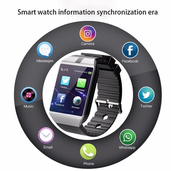 Smart Žiūrėti DZ09 Smart Laikrodis Paramos SIM TF Kamera Vyrų, Moterų Sporto 