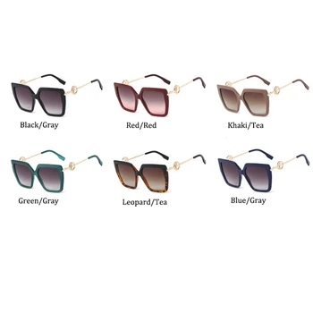 2020 Naujas Mados akiniai nuo saulės moterims, Negabaritinių aikštėje prekės dizaineris moteris akinių mados Gradientas Moterų akiniai nuo saulės Oculos