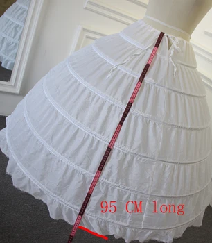 Aukštos Kokybės Mergina 6 žiedai be tiulis skirtas kamuolys suknelė vestuvių suknelė, ilgis 95cm