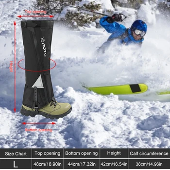 1 Pora Kojų Getrai Vandeniui Vaikščiojimo Sniego Boot Getrai Užtrauktukas Smėlio-įrodymas, Kvėpuojantis Pėdų Apsaugas Veikia