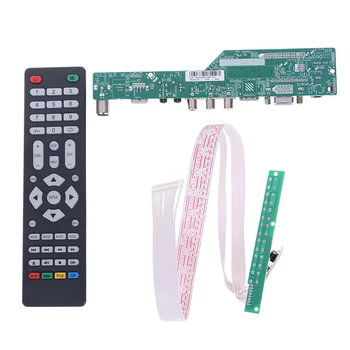 T. V53.03 Universalus LCD TV Valdiklio Tvarkyklę Valdybos V53 Analoginės TV TV/AV/ PC /HDMI/USB Media Plokštė