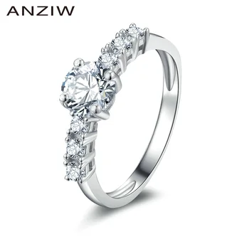 AINOUSHI Karšto parduoti žiedus markės dizaino aukštos kokybės sidabro padengtą ringsEngagement Žiedai Moterims Vestuvinis žiedas