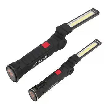 Nešiojamas USB Sulankstomas Lauko Šviesus COB+LED Įkrovimo Belaidžius Avariniai Darbai, Šviesos, Žibintuvėlis, Žibintuvėlis, Patogus Tikrinimo Lempą