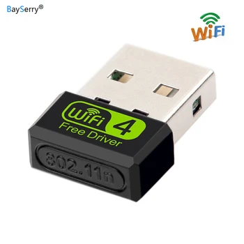Nemokama Vairuotojo WIFI USB Adapteris RTL8188 150Mbps USB 2.0, WiFi Bevielio Tinklo plokštė, 802.11 b/g/n LAN Adapteris su integruota Antena