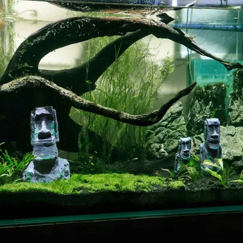 Senovės Velykų Sala Akmens Galvos Akvariumas Ornamentu, Žuvų Bako Apdailos Reikmenys, Tinkami sūraus ir gėlo vandens