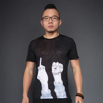 Amerikietiško stiliaus kūrybos klaidingą 3D spausdinimo hip-hop trumparankoviai marškinėliai Vasaros 2019 Naujos kokybės minkštas negabaritinių marškinėliai vyrams, S-6XL
