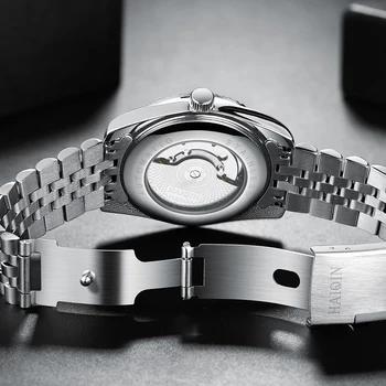 HAIQIN Vyrų mechaninė laikrodžius Vyrų laikrodžiai top brand prabangių Verslo vyrų, mechaninė sporto 38MM atsparumas vandeniui Reloj hombres 2020 m.