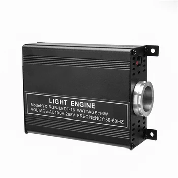 LED Nuotolinio Valdymo Projektorius, RGB Šviesos Reguliuojamas Optinio Pluošto Star Šviesos Lempos Variklio Vairuotojo Šaltinis Komercinės Apšvietimas Juoda 16W