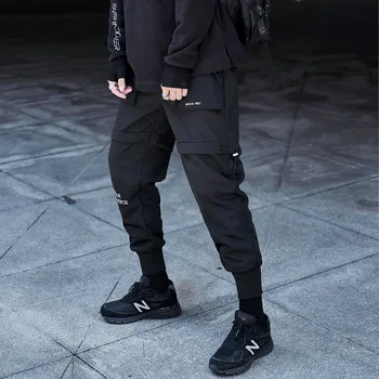 CHAIFENKO Hip-Hop Krovinių Kelnės Vyrams Mados Harajuku Streetwear Vyrų Kelnės Juoda Poilsiu Sweatpant Multi-Pocket Atsitiktinis Haremo Kelnės