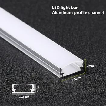 10-20PCS DHL 1m LED juostos aliuminio profilio 5050 5730 LED sunku baras šviesos diodų (led juostos aliuminio kanalo būsto withcover galinė