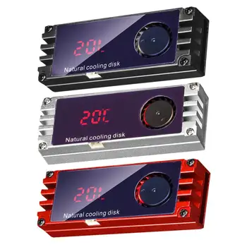 M. 2280 2 Kietojo Disko Aušintuvas Solid-state Hard Drive Radiatoriaus Temperatūros Skaitmeninis Silent Šilumos Fin Šilumos Kriaukle SSD Aušinimo Ventiliatorius Karšto