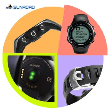 Sunroad GPS smart vyrų skaitmeninis žiūrėti veikia sporto plaukti, širdies ritmo maratonas triatlonas mokymo kompasas, vandeniui žiūrėti