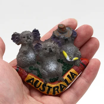 3D šaldytuvas magnetai, Australija, kengūros koala šaldytuvas pasta magnetinio šaldytuvas pasta Afrikos graikų šventykla Maldyvai Saipanas
