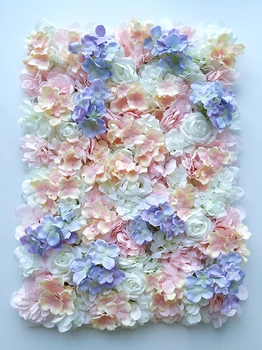 60x40cm Šilko Rožė Hydrangea Šampano Dirbtinių Gėlių, Vestuvių Dekoravimas 3D Gėlių Sienos Romantiška Vestuvių Fonas Dekoras