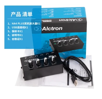 Atnaujinta versija Alctron HA4 Plius 4 Kanalų Profesionalus Stebėsenos Ausinių Stiprintuvo Kompaktiškas USB sąsaja varomas tiekimo