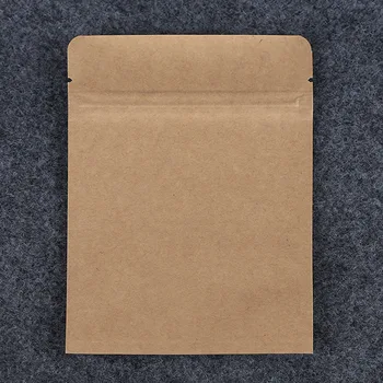 Ferimo nemokamas pristatymas 100vnt 6*8 cm trimitas sutirštės kraft paper bag savarankiškai sandarinimo maišelį butas bandymo maisto kavos pupelių saugojimo krepšiai