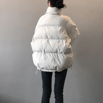 2020 m. Žiemos Moterų Striukė korėjos Stiliaus Smėlio spalvos Kamšalu Puffer Coat Parkas Šiltas Atsitiktinis Ropa Mujer Invierno Rudens Drabužių Moteris