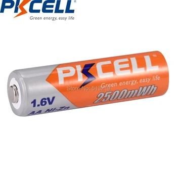 12pcs 1.6 V AA 2500mWh baterija NIZN aa įkraunamas baterijas PKCELL AAA batteria žibintuvėlį nuotolinio valdymo pultas CD grotuvai