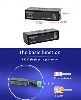 Elfin-EE10A daug Įtampos Serial Port RS232 prie Eterneto Serijos Prietaisą Serverio TCP/IP Telnet Modbus TCP Protokolas