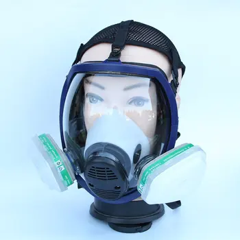 Cheminis kaukė 6800 7suits 6001 dujokaukę rūgšties dulkių Respiratorius Dažų, Pesticidų Purškimo Silikono filtras Laboratorija kasetė suvirinimo