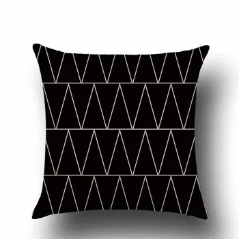 Šiaurės juoda ir balta geometrinis modelis patalynė užvalkalas namų apdailos pagalvėlė coverClassic rodyklių automobilių užvalkalas