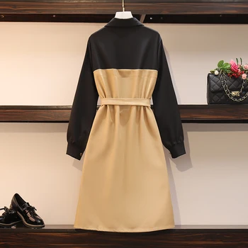Moterys Pavasarį, Rudens Dress 2020 ilgomis Rankovėmis Lankas Calar Kratinys-line Suknelė Elegantiška Vintage Mini Suknelė Moterims, Vestidos de fiesta