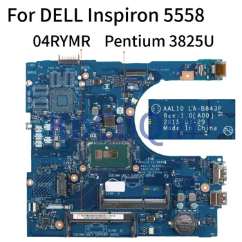 KoCoQin Nešiojamojo kompiuterio motininė plokštė, Skirtas DELL Inspiron 5458 5558 5758 Core 3825U HDMI Mainboard AAL10 LA-B843P KN-04RYMR 04RYMR SR24B CPU