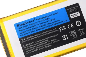 KingSener P706T Naują Planšetinį baterija DELL Vieta 7 3730 Vieta 8 3830 T02D T01C T02D002 T02D001 0CJP38 02PDJW 3.7 V 15.17 WH