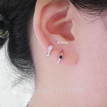 925 sterlingas sidabro auskarai paprasta cirkonis ausies žiedas mažas ausies kaulų ausies sagtis subtilus laukinės tendencija moterų mergina ausų papuošalai