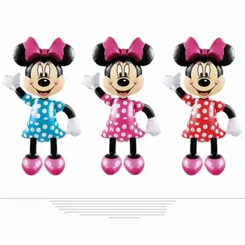 175cm Mickey Minnie Mouse Folija Balionai Rožinė Nuolatinis Vaikams, Žaislai, Gimtadienio Dekoracijas Mickey Tema Šaliai Dekoro Oro Globos